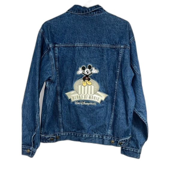 Walt Disney World 100 Years of Magic Embroidered Denim Jean Jacket Size Small - Picture 1 of 6